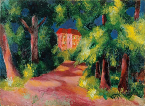 A casa vermelha no parque – August Macke August Macke Master Apollon