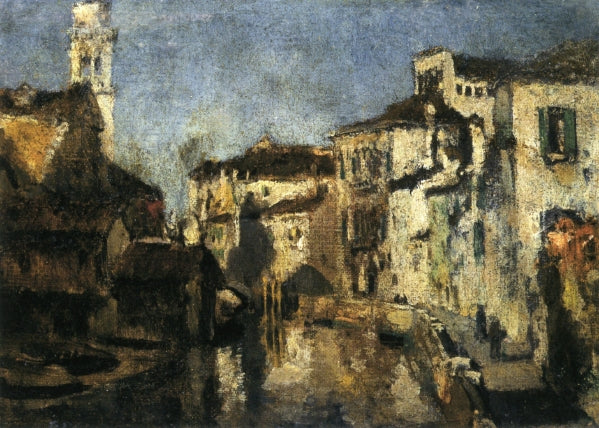 Praça San Trovaso, Veneza – John Henry Twachtman John Henry Twachtman Master Apollon