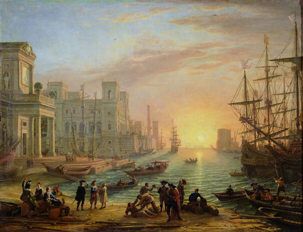 Porto ao Pôr do Sol – Claude Lorrain Claude Lorrain Master Apollon