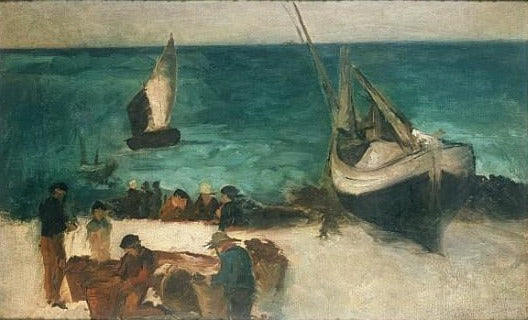 Bateaux de pesca e pescadores – Edouard Manet Édouard Manet Master Apollon