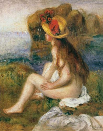 Banheira sentada com um chapéu de palha – Pierre-Auguste Renoir Pierre-Auguste Renoir Master Apollon