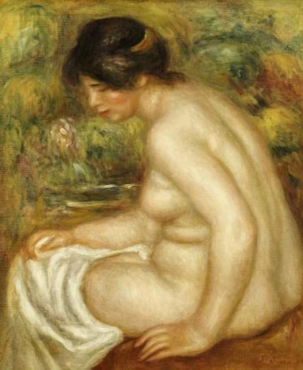 Vista lateral de uma banhista sentada (Gabrielle) – Pierre-Auguste Renoir Pierre-Auguste Renoir Master Apollon