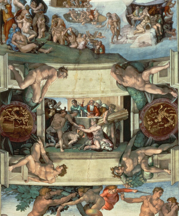 Plafond da Capela Sistina (1508-12): O Sacrifício de Noé – Michelangelo Michelangelo Master Apollon