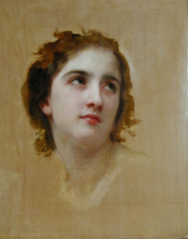 Croquis de uma jovem mulher – William Bouguereau William Bouguereau Master Apollon