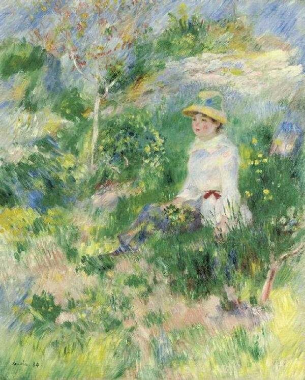 Verão, jovem mulher em um campo florido – Pierre-Auguste Renoir Pierre-Auguste Renoir Master Apollon