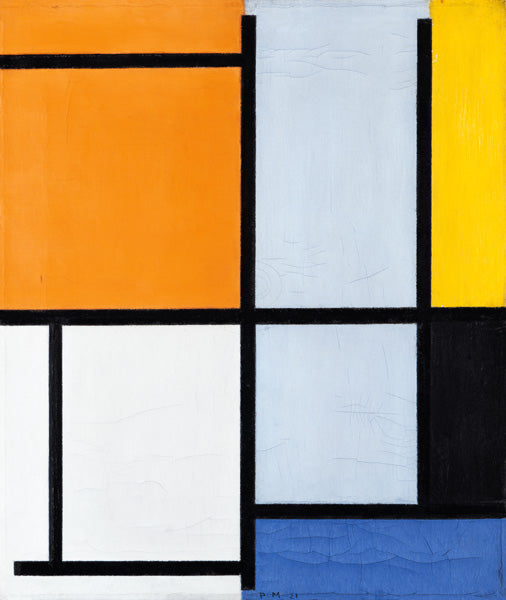 Tableau 3 com laranja – Mondrian Piet Mondrian Master Apollon