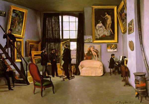 O ateliê do artista, rua de la Condamine – Frédéric Bazille Frédéric Bazille Master Apollon