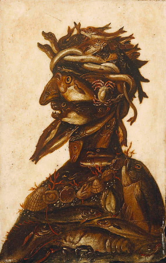 Cabeças antropomórficas representando um dos quatro elementos – a água – Arcimboldo Giuseppe Arcimboldo Master Apollon