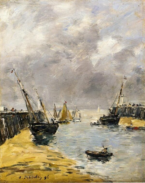 As Jetées, maré baixa, Trouville – Eugène Boudin Eugène Boudin Master Apollon