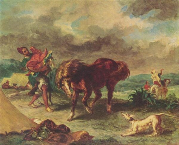 Marroquino e cavalo – Eugène Delacroix Eugène Delacroix Master Apollon