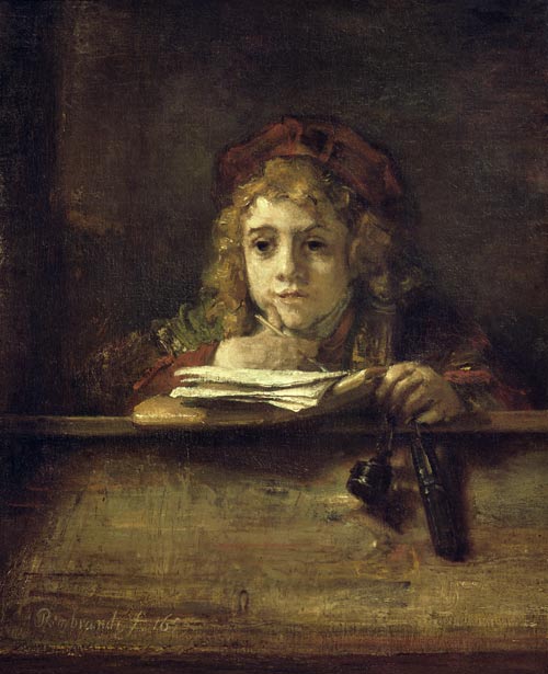 Tito à sua mesa – Rembrandt van Rijn Rembrandt van Rijn Master Apollon