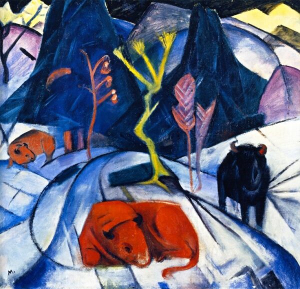 Bisonte no inverno (Bisonte vermelho) – Franz Marc Franz Marc Master Apollon