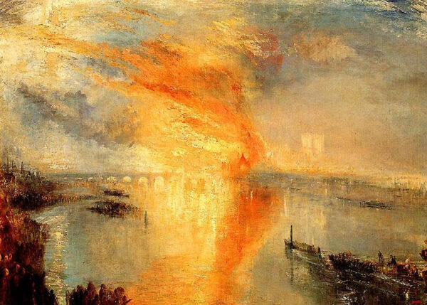 O Incêndio da Câmara dos Lordes e das Comuns – William Turner William Turner Master Apollon