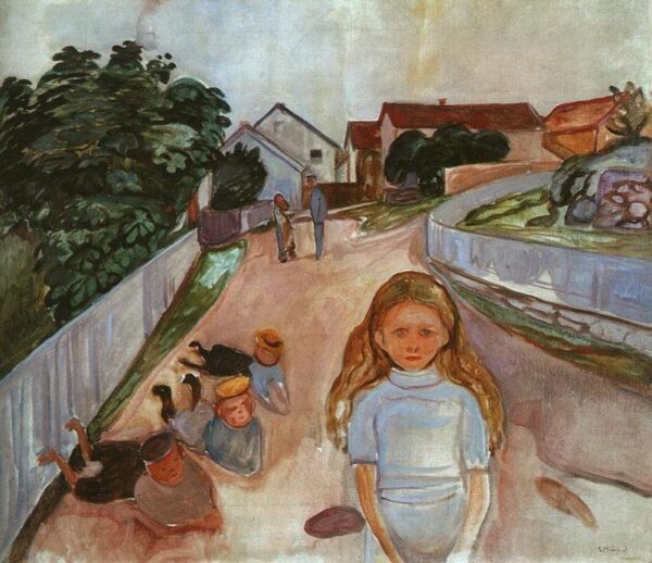 Crianças brincando na rua em Asgardstrand – Edvard Munch Edvard Munch Master Apollon