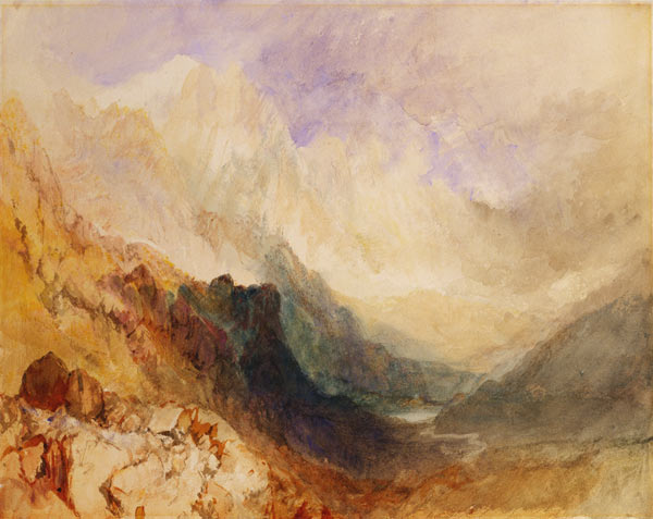 Vista ao longo de um vale alpino – William Turner William Turner Master Apollon