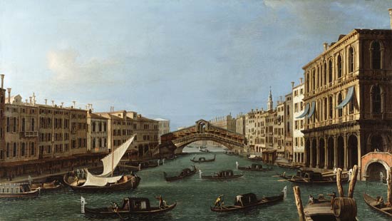 Vista do Grande Canal a partir do sul, o Palazzo Foscari à direita e a ponte de Rialto à frente – Giovanni Antonio Canal Giovanni Antonio Canal Master Apollon