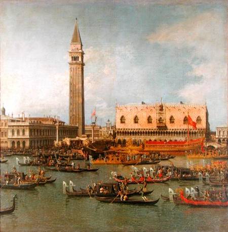 Vista do Palácio de São Marcos, Veneza, com os preparativos do casamento do Doge – Giovanni Antonio Canal Giovanni Antonio Canal Master Apollon