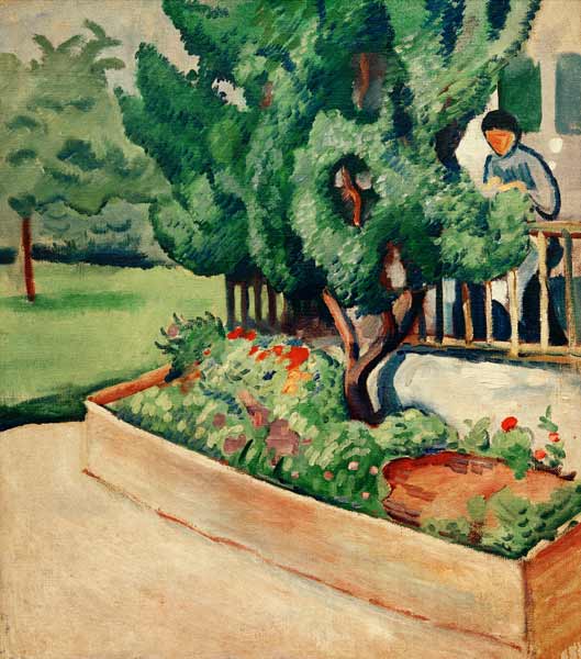 Diante da casa em Tegernsee I – August Macke August Macke Master Apollon