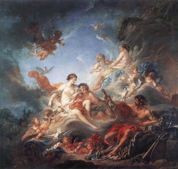 Vulcano Apresentando Armas a Vênus para Enéas – François Boucher François Boucher Master Apollon