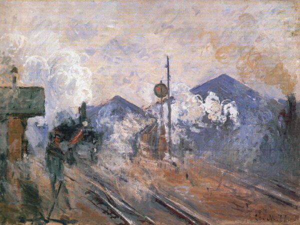 As Vias na Saída da Estação Saint-Lazare – Claude Monet Claude Monet Master Apollon