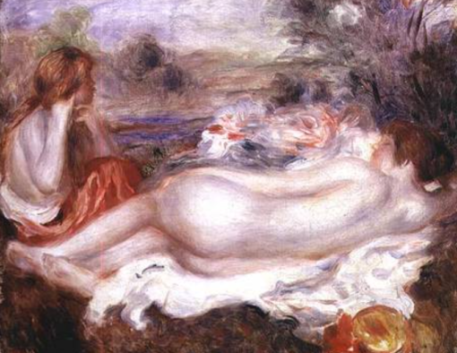 Banho de sol e uma jovem se penteando – Pierre-Auguste Renoir Pierre-Auguste Renoir Master Apollon 2