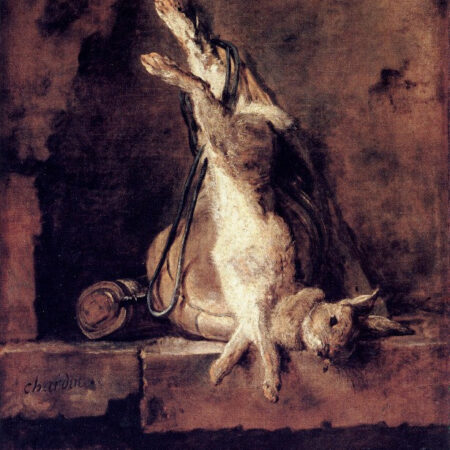 Coelho selvagem com carneiro e pêra em pó – Jean Siméon Chardin Jean Siméon Chardin Master Apollon