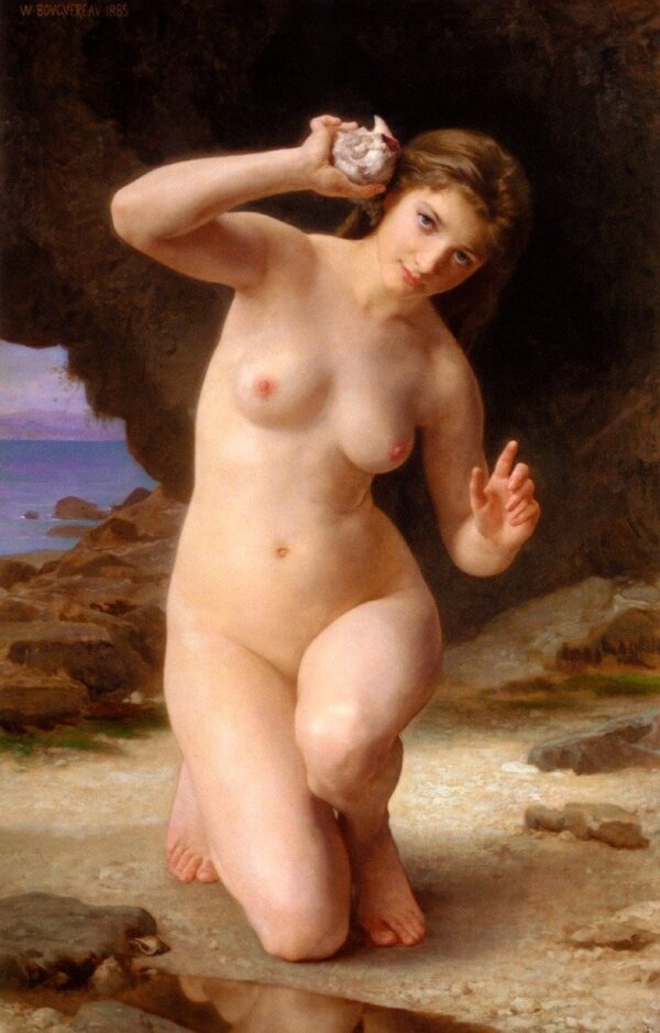 Mulher com uma Concha – William Bouguereau William Bouguereau Master Apollon