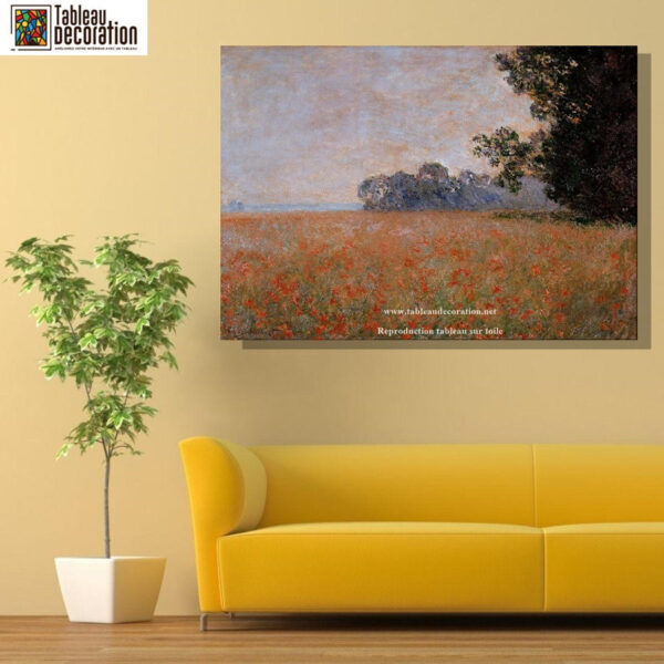 Campo de aveia com papoulas – Pintura de Monet Claude Monet Master Apollon 6