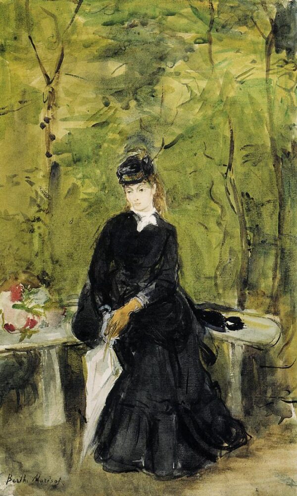 Jovem Senhora Sentada em um Banco – Berthe Morisot Berthe Morisot Master Apollon