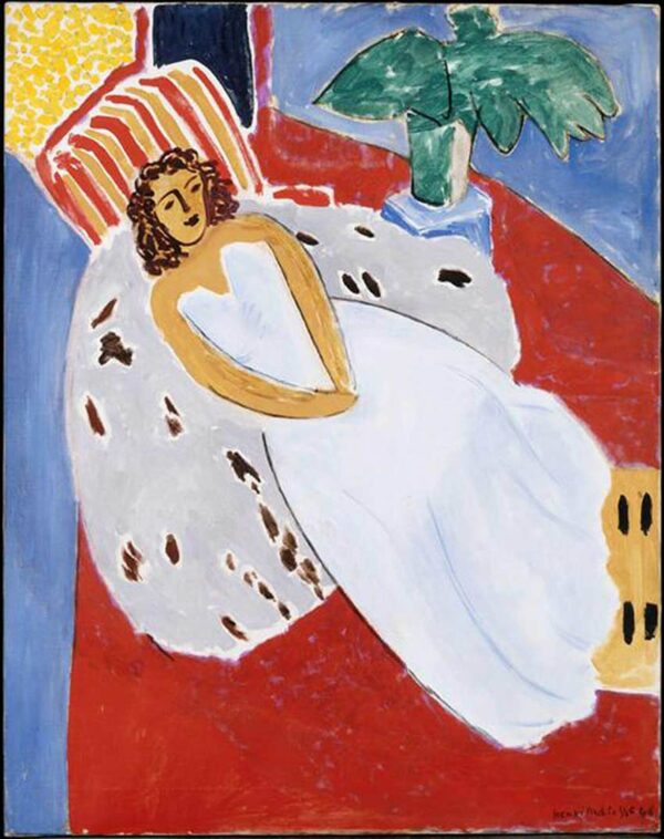 Jovem mulher sobre fundo branco e vermelho – Matisse Henri Matisse Master Apollon