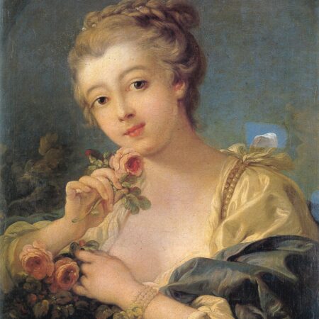 Jovem Mulher com um Buquê de Rosas – François Boucher François Boucher Master Apollon