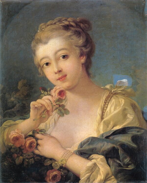 Jovem Mulher com um Buquê de Rosas – François Boucher François Boucher Master Apollon