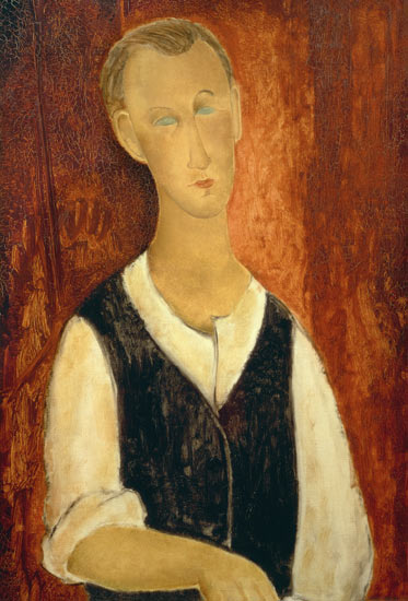 Jovem homem com o colete preto – Amedeo Modigliani Amedeo Modigliani Master Apollon