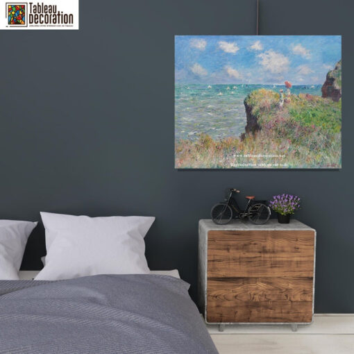 Passeio na Falésia, Pourville – Pintura Paisagem de Monet Claude Monet Master Apollon 5