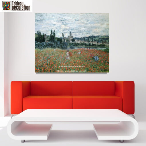 Campo de papoulas perto de Vétheuil – Pintura de Monet Claude Monet Master Apollon 3