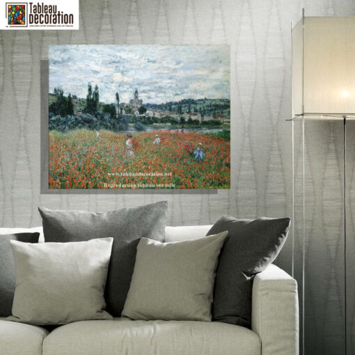 Campo de papoulas perto de Vétheuil – Pintura de Monet Claude Monet Master Apollon 7