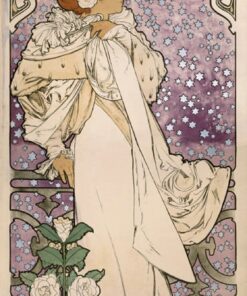 Cartaz da peça A Dama das Camélias de A. Dumas no Teatro da Renascença – Mucha Alphonse Mucha Master Apollon