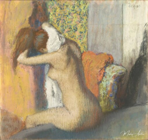 Após o banho, mulher nua secando o pescoço – Edgar Degas Edgar Degas Master Apollon 2