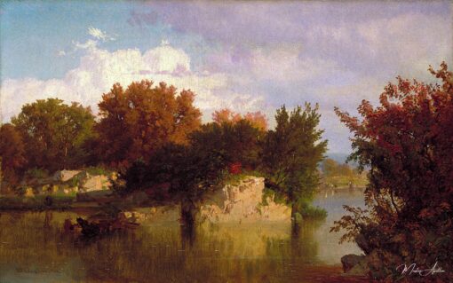 Árvores ao longo de um riacho no outono – William Trost Richards William Trost Richards Master Apollon