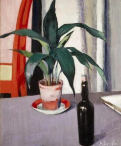 Aspidistra e garrafa na mesa – Francis Cadell Francis Cadell Master Apollon