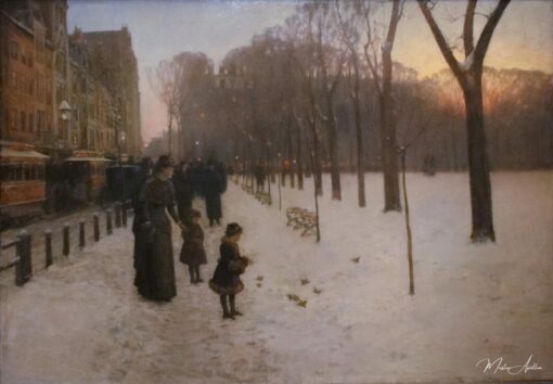 Ao Crepúsculo (Boston Common ao Crepúsculo) – Childe Hassam Childe Hassam Master Apollon