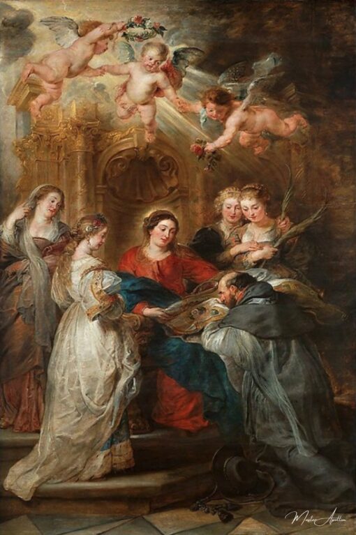 Altar de Ildefonso, imagem central: Maria aparece a São Ildefonso – Peter Paul Rubens Peter Paul Rubens Master Apollon 2