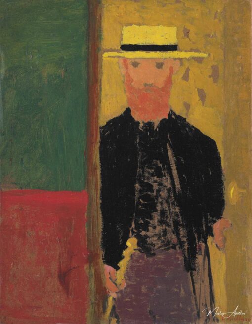 Autorretrato com bengala e chapéu de palha – Édouard Vuillard Édouard Vuillard Master Apollon 2
