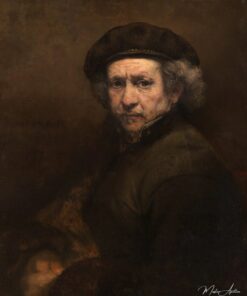 Autorretrato com boina e colarinho reto – Rembrandt van Rijn Rembrandt van Rijn Master Apollon