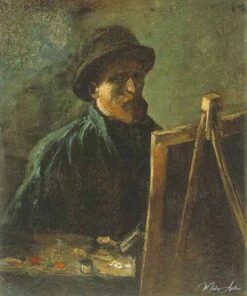 Autorretrato com chapéu de feltro escuro no cavalete – Van Gogh Autoportraits de Vincent van Gogh Master Apollon