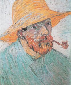Autorretrato com um chapéu de palha e um cachimbo – Van Gogh Autoportraits de Vincent van Gogh Master Apollon