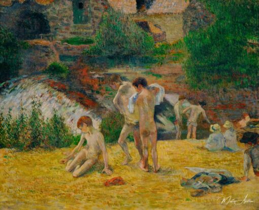 Banho ao lado do moinho (os jovens bretões tomam banho) – Paul Gauguin Paul Gauguin Master Apollon