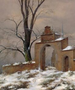 Barreira de cemitério sozinha no inverno – Caspar David Friedrich Caspar David Friedrich Master Apollon