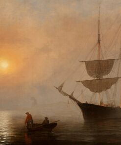 Barco na névoa, porto de Gloucester, por volta de 1860 – Fitz Henry Lane Fitz Henry Lane Master Apollon