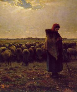 Bergère com seu rebanho – Jean-François Millet Jean-François Millet Master Apollon